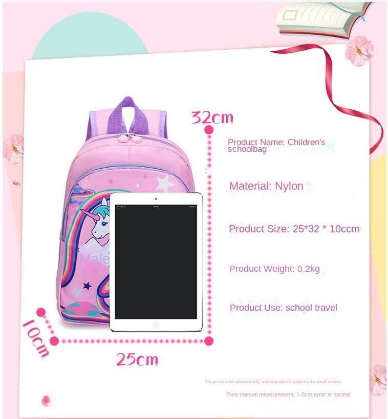 Mochila escolar diseño unicornio - Kamivashop