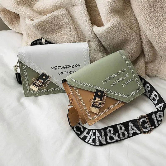 Bolso cuadrado con correa ancha - Kamivashop