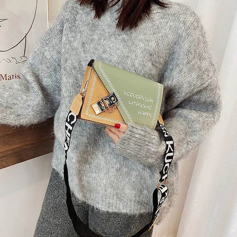 Bolso cuadrado con correa ancha - Kamivashop