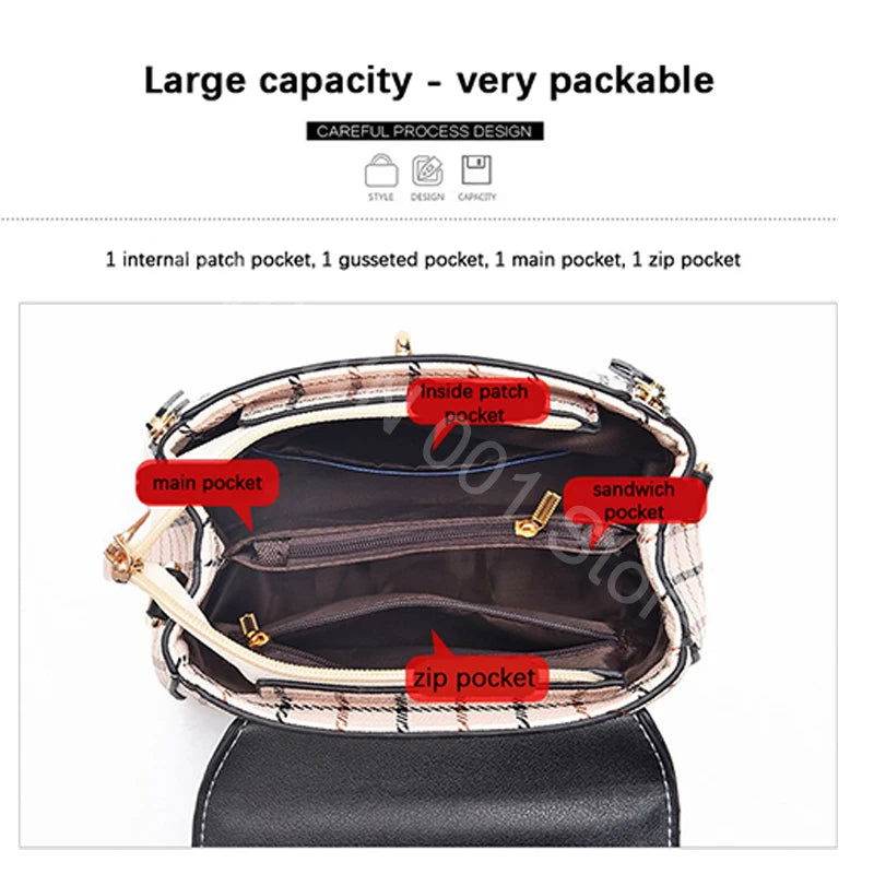 Bolso patrón a cuadros - Kamivashop