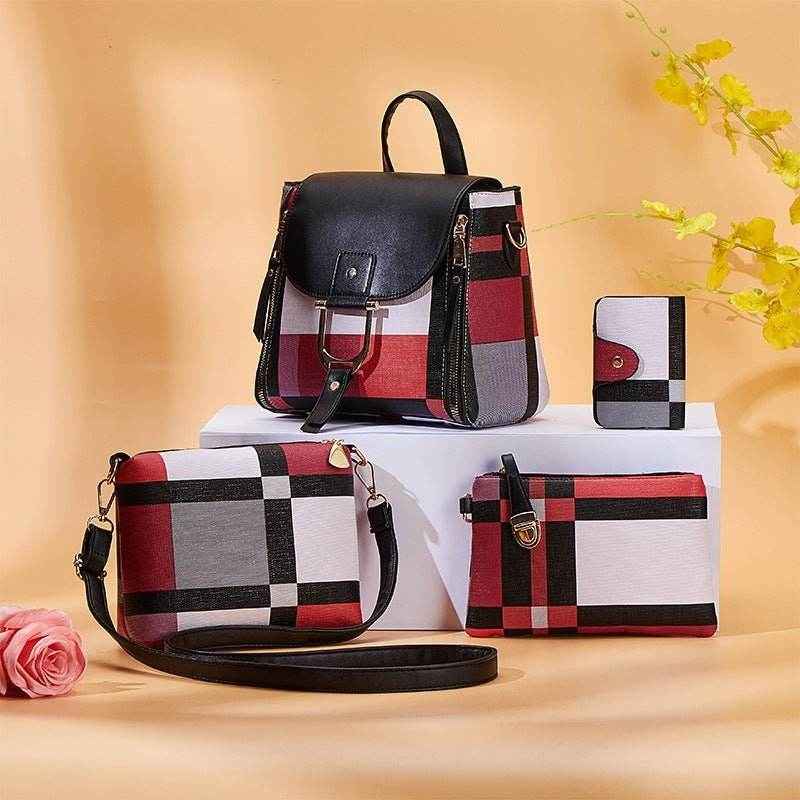 Conjunto a cuadros de 4 piezas - Kamivashop