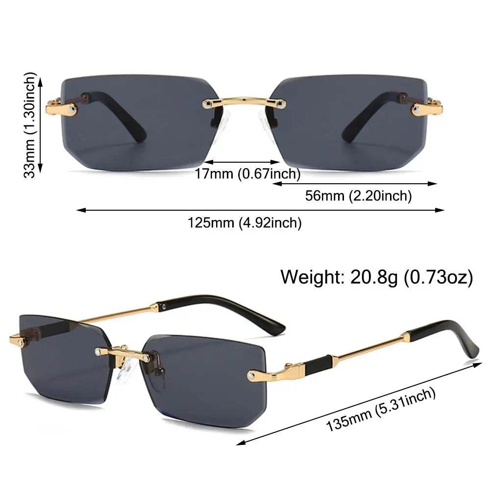 Gafas de sol rectangulares sin montura - Kamivashop
