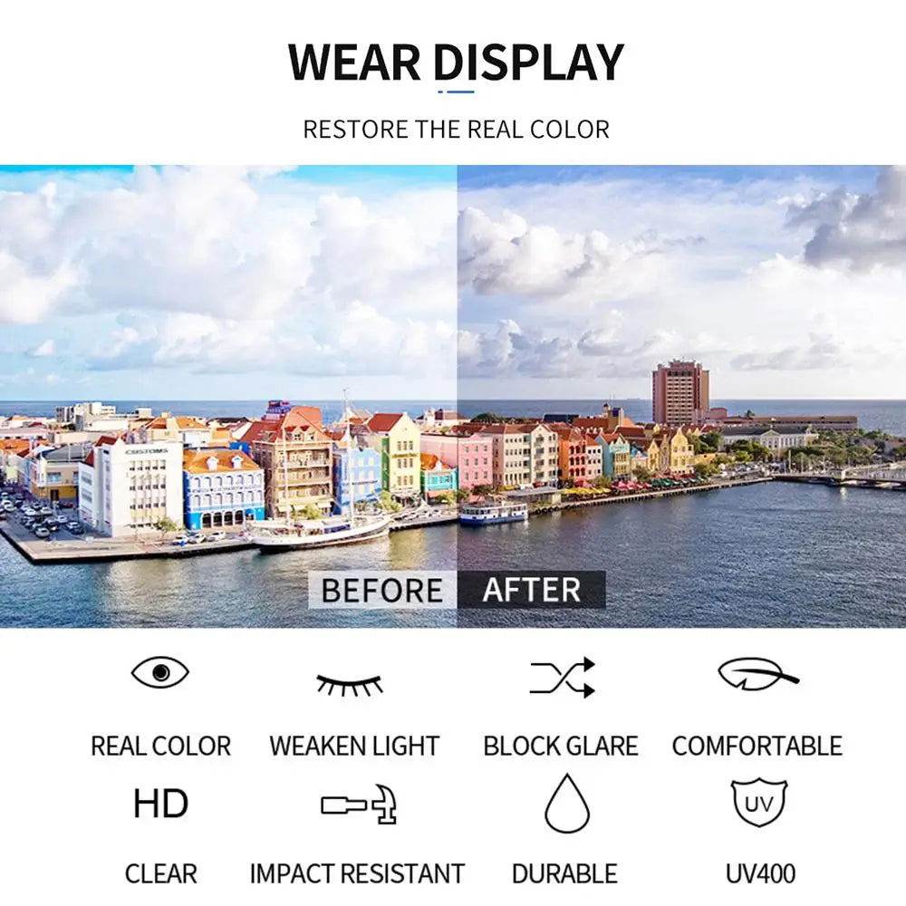 Gafas de sol rectangulares sin montura - Kamivashop