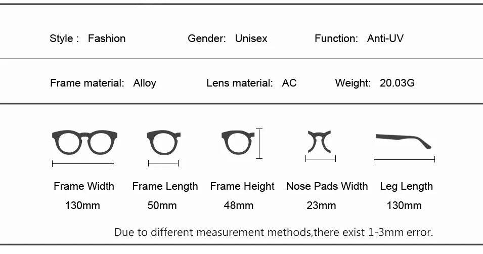 Gafas redondas pequeñas - Kamivashop
