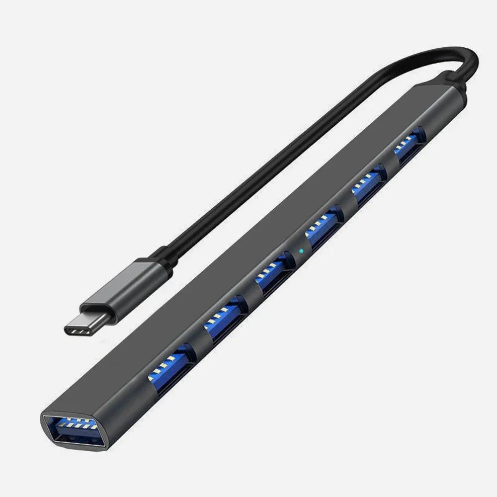 Hub USB 3.0 de 7 Puertos con Adaptador USB-C