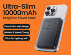 Power Bank Magnético MOVESPEED 10000mAh – Ultradelgado, PD 20W, Carga Inalámbrica 15W, Diseño Metálico Premium