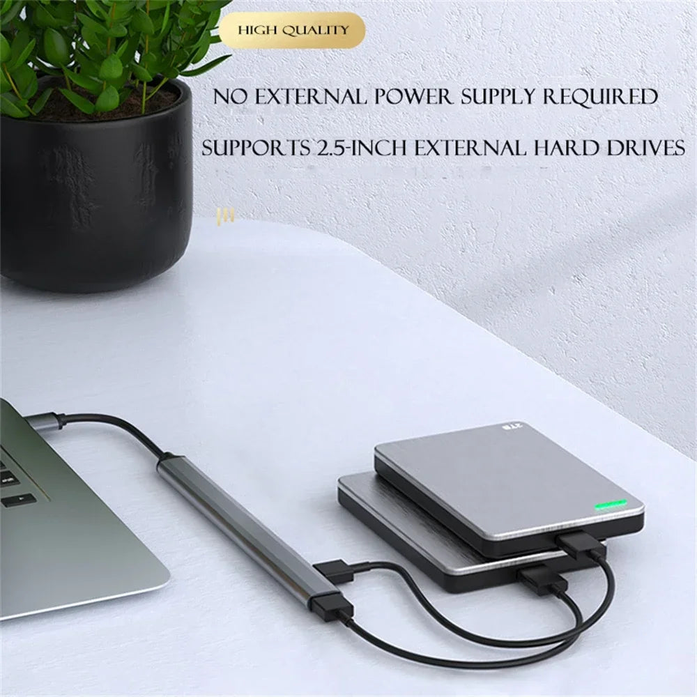 Hub USB 3.0 de 7 Puertos con Adaptador USB-C