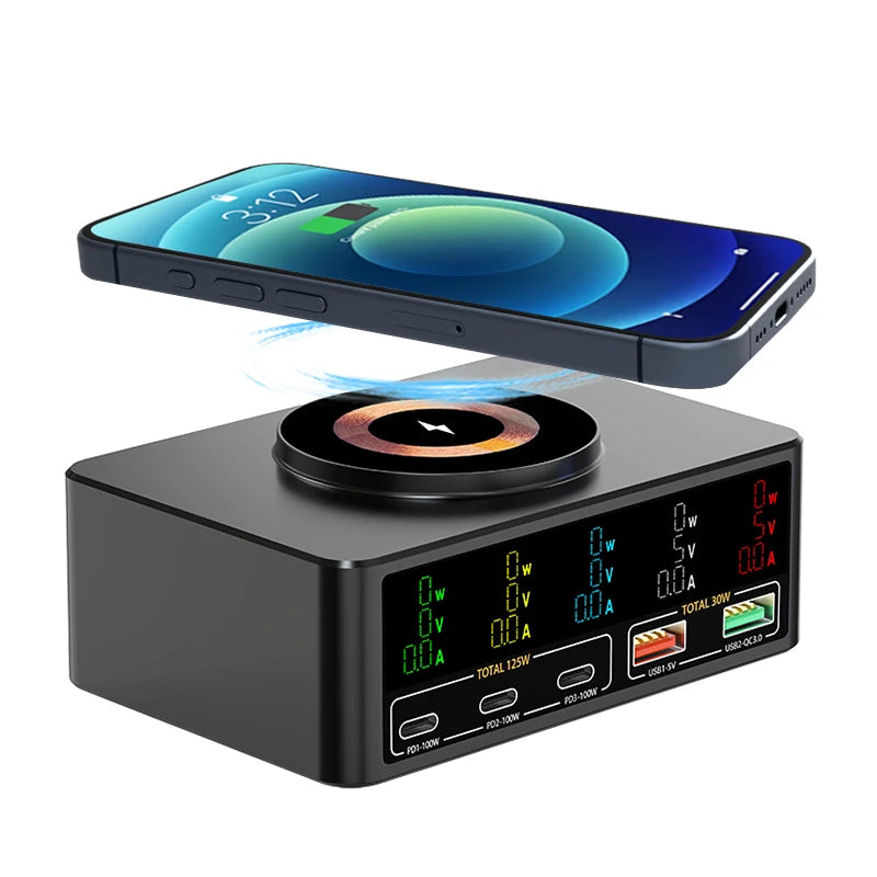 Cargador GaN USB-C 1080W con PD 3.0 y PPS – Estación de Carga Rápida para Portátil y Móvil