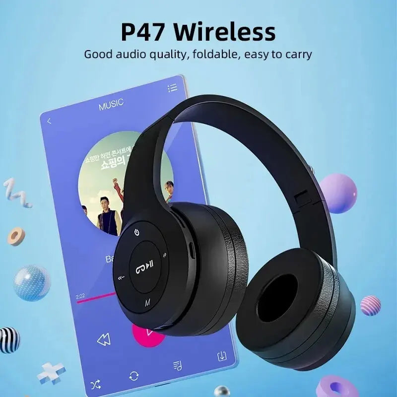 Auriculares Bluetooth P47 5.0 Plegables con Cancelación de Ruido