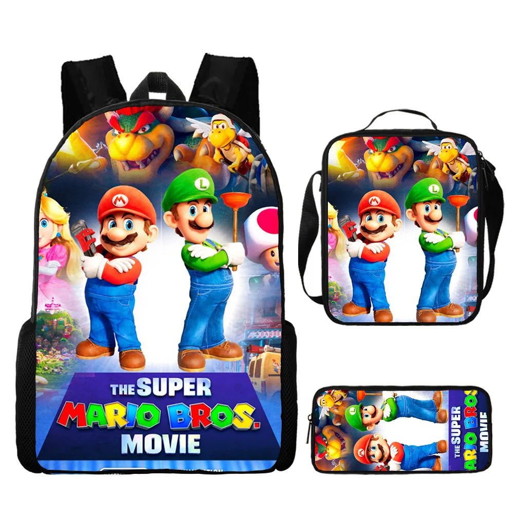 Mochila 3PC-Set 3D Mario Bros - Kamivashop