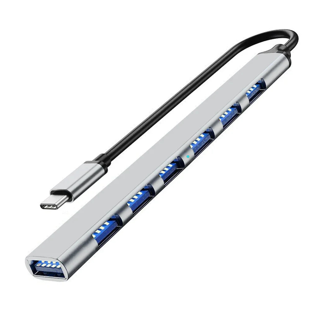 Hub USB 3.0 de 7 Puertos con Adaptador USB-C