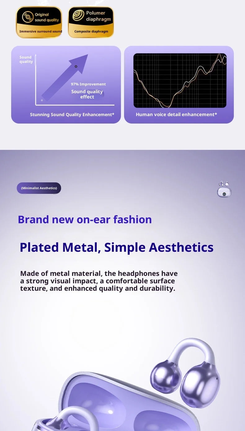 Auriculares Bluetooth Sony OWS con Clip para Deportes y Gaming