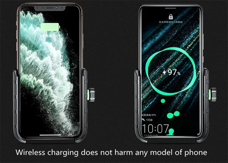 Soporte de Móvil para Moto con Carga Inalámbrica Rápida y USB