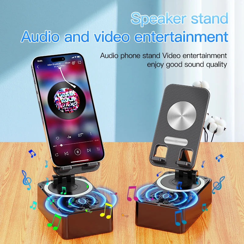 Altavoz Bluetooth 3 en 1 con Soporte para Móvil y Power Bank
