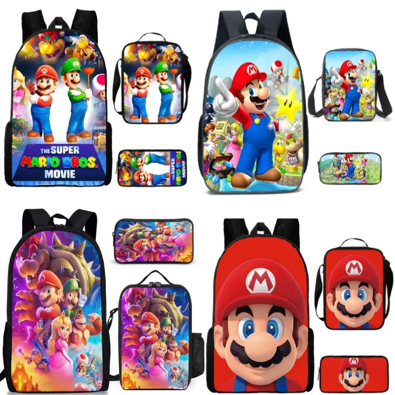 Mochila 3PC-Set 3D Mario Bros - Kamivashop