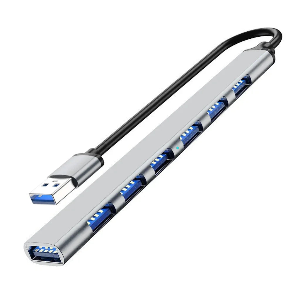 Hub USB 3.0 de 7 Puertos con Adaptador USB-C