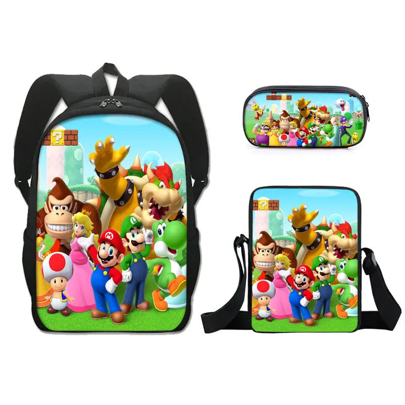 Mochila 3PC-Set 3D Mario Bros - Kamivashop