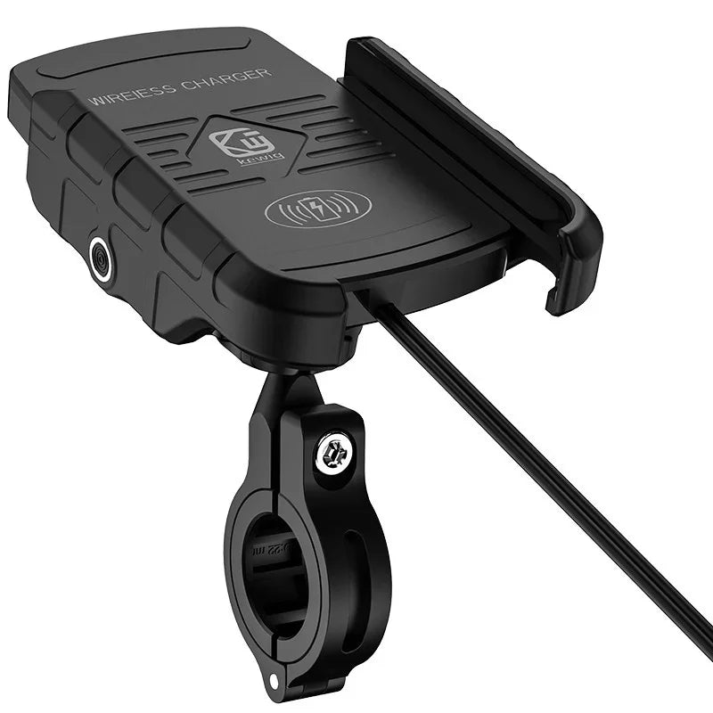 Soporte de Móvil para Moto con Carga Inalámbrica Rápida y USB