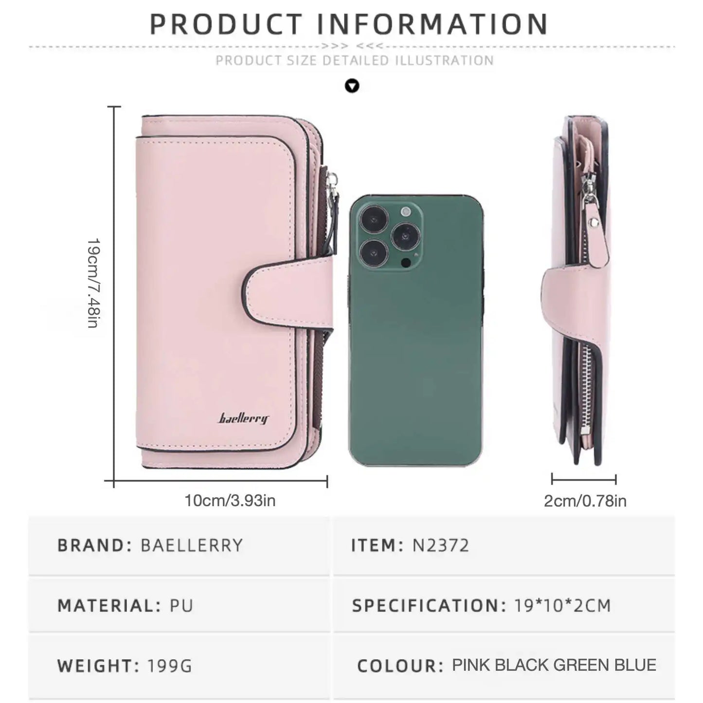 Cartera larga para mujer