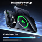 Power Bank Magnético MOVESPEED 10000mAh – Ultradelgado, PD 20W, Carga Inalámbrica 15W, Diseño Metálico Premium
