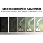 Lámpara de Escritorio LED Recargable con Ventilador y Reloj Digital