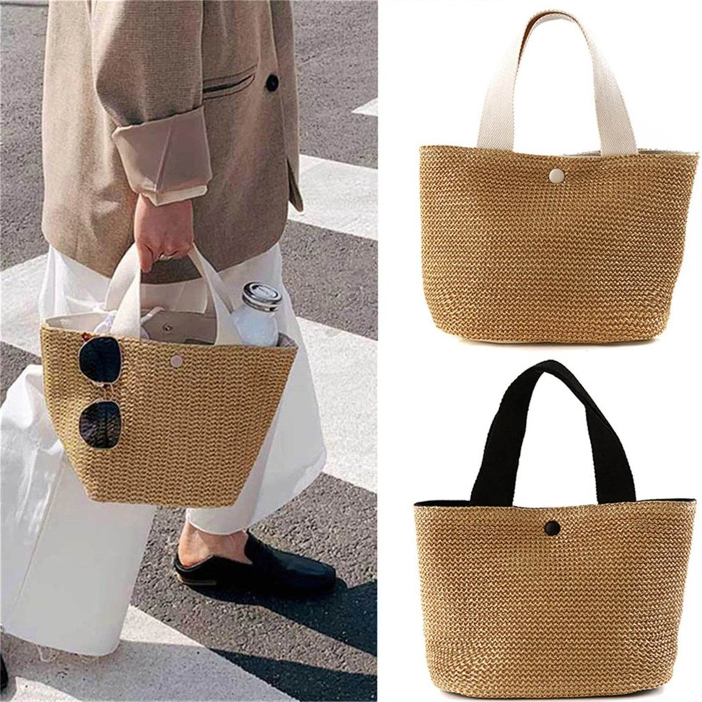 Bolso de mimbre asa corta - Kamivashop