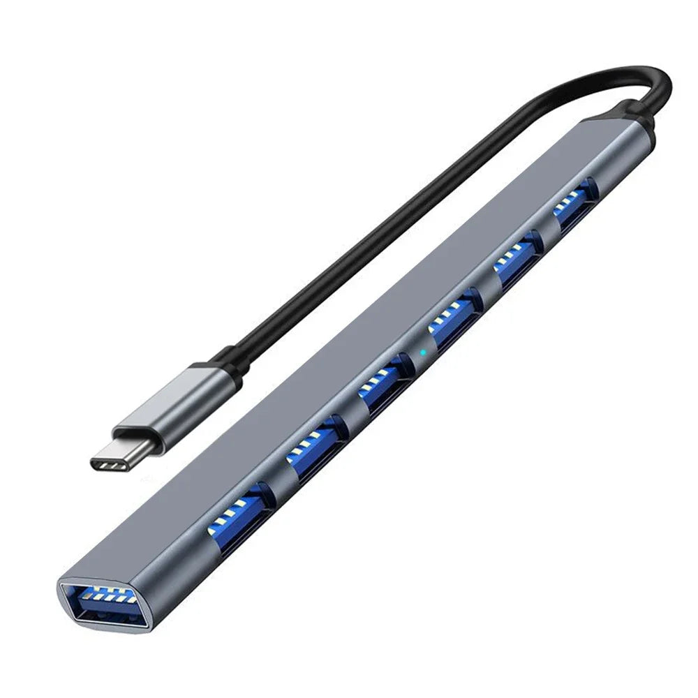 Hub USB 3.0 de 7 Puertos con Adaptador USB-C