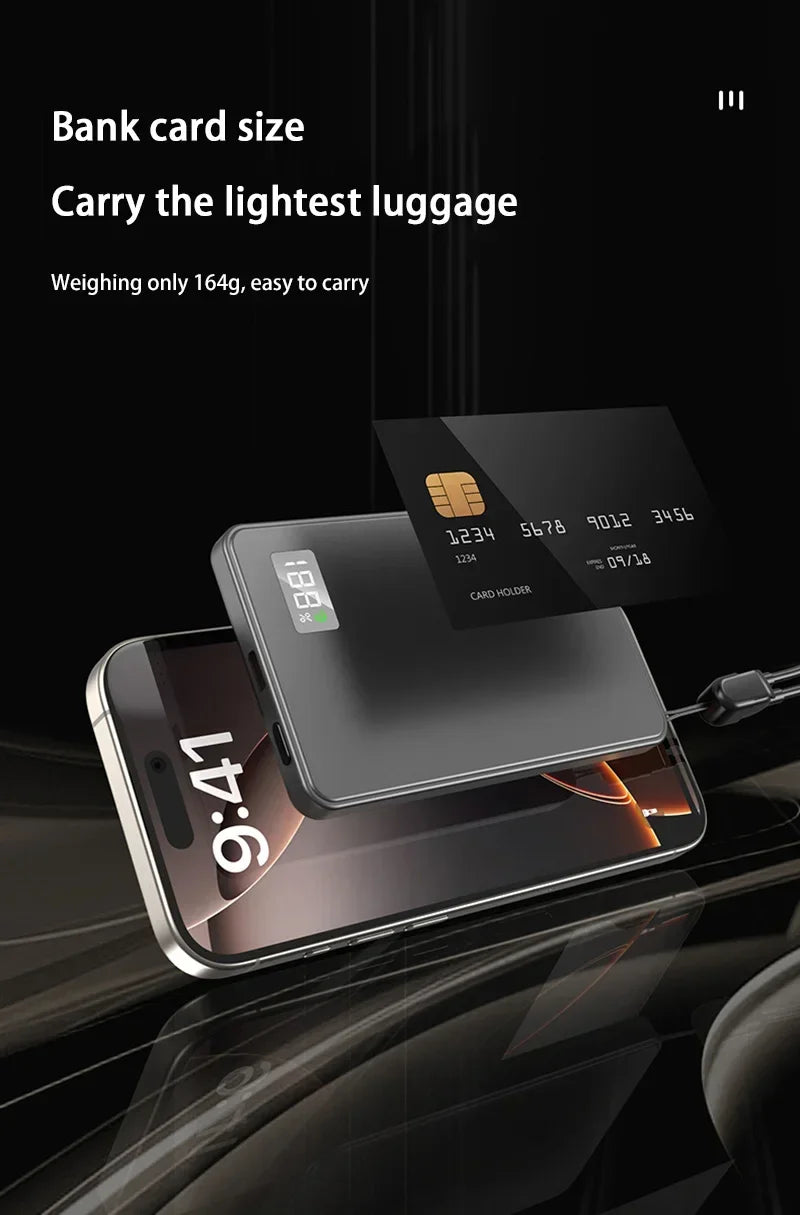 Power Bank Magnético Inalámbrico PD 22.5W – Carga Rápida para iPhone y Samsung