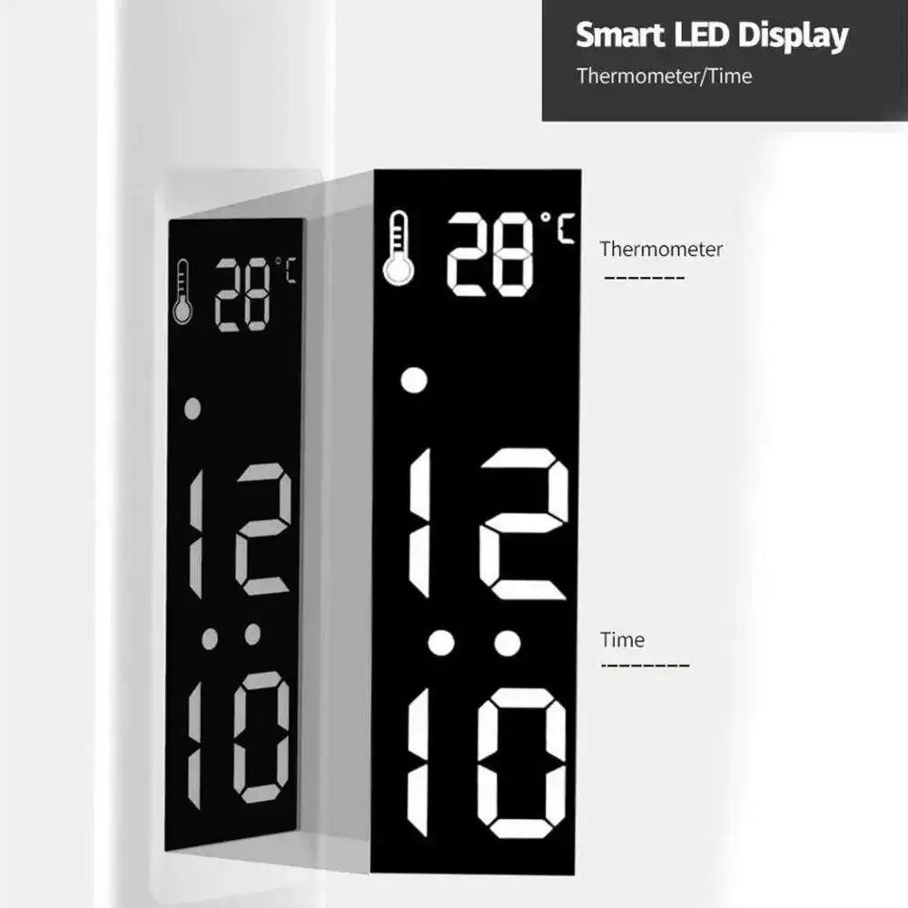 Lámpara de Escritorio LED Recargable con Ventilador y Reloj Digital