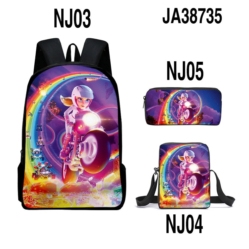 Mochila 3PC-Set 3D Mario Bros - Kamivashop
