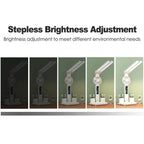 Lámpara de Escritorio LED Recargable con Ventilador y Reloj Digital