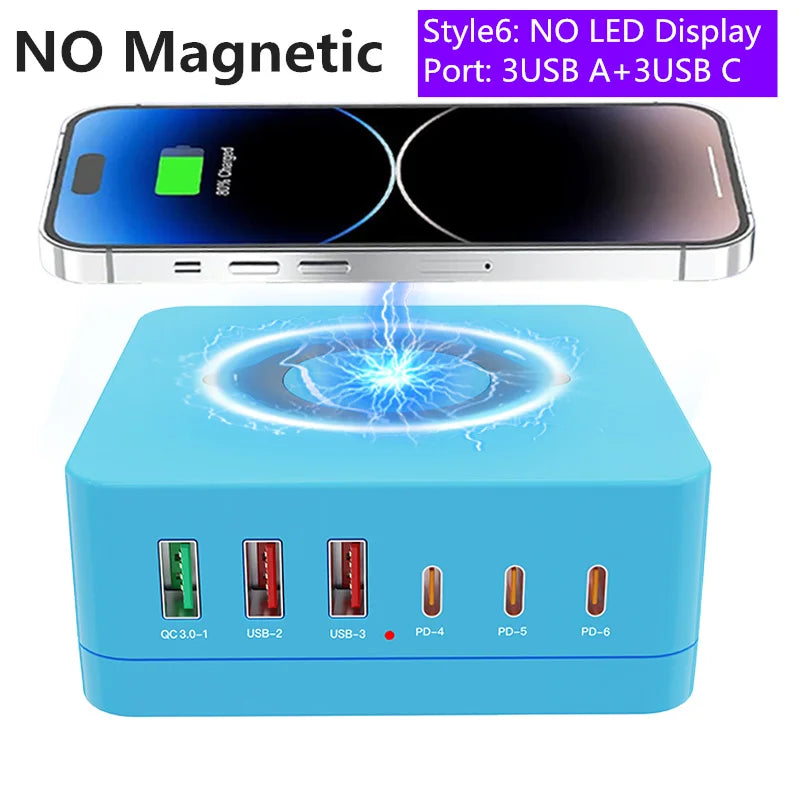 Cargador GaN USB-C 1080W con PD 3.0 y PPS – Estación de Carga Rápida para Portátil y Móvil