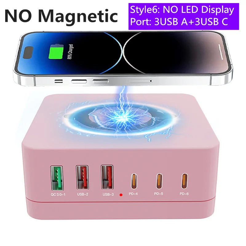 Cargador GaN USB-C 1080W con PD 3.0 y PPS – Estación de Carga Rápida para Portátil y Móvil