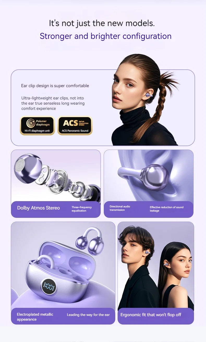 Auriculares Bluetooth Sony OWS con Clip para Deportes y Gaming