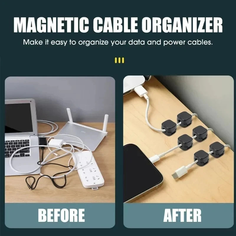 Organizador Magnético de Cables Adhesivo