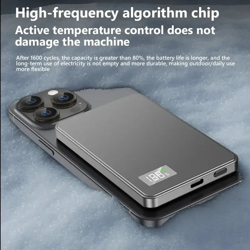 Power Bank Magnético Inalámbrico PD 22.5W – Carga Rápida para iPhone y Samsung