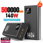 Power Bank Portátil 500000mAh con Carga Súper Rápida 140W – Batería Externa para iPhone, Samsung, Xiaomi y Huawei