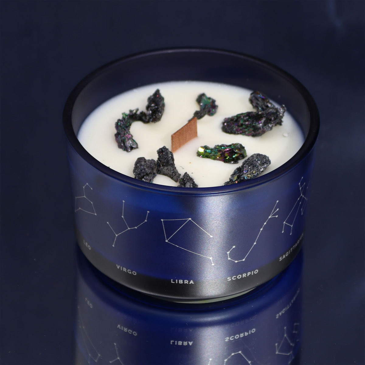 Vela de Cristal del Zodiaco con Pulsera de Piedras Preciosas - Sagitario