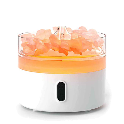Himalaya-Salz-Aroma-Diffusor - Nachtlicht - USB-C - Flammeneffekt (Salz inbegriffen)