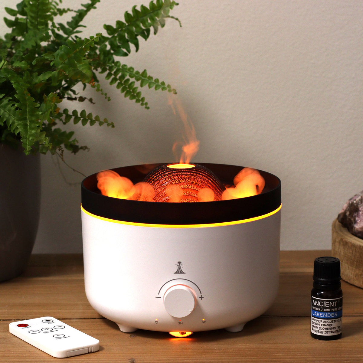 Difusor de Aromas con Efecto Volcán Grande con Enchufe – 2 Colores disponibles