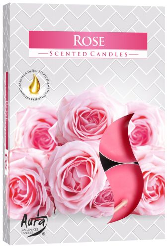 6er-Set Duftteelichter – Rose
