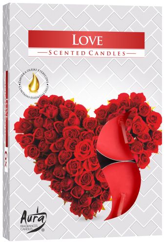 Set mit 6 duftenden Teelichtern – Liebe