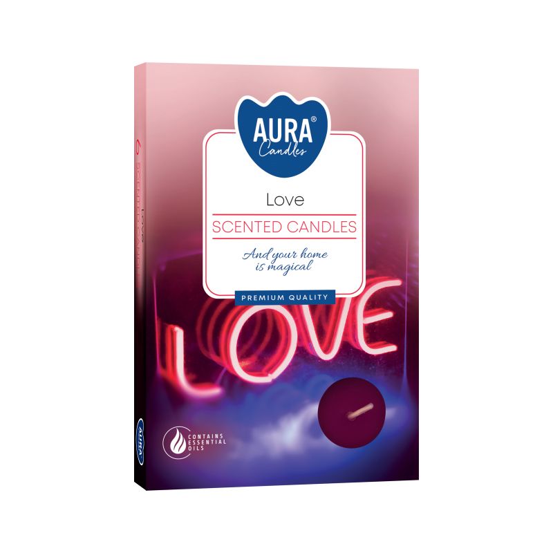 Coffret de 6 Bougies Chauffe-plat Parfumées - Amour
