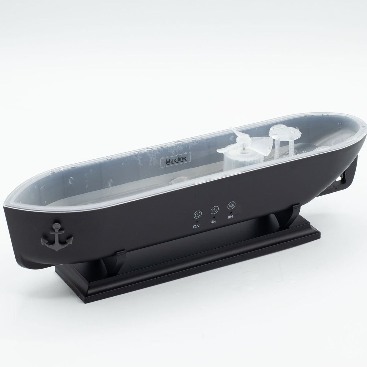 Difusor de aromas con efecto de modelo de barco y LED que cambia de color