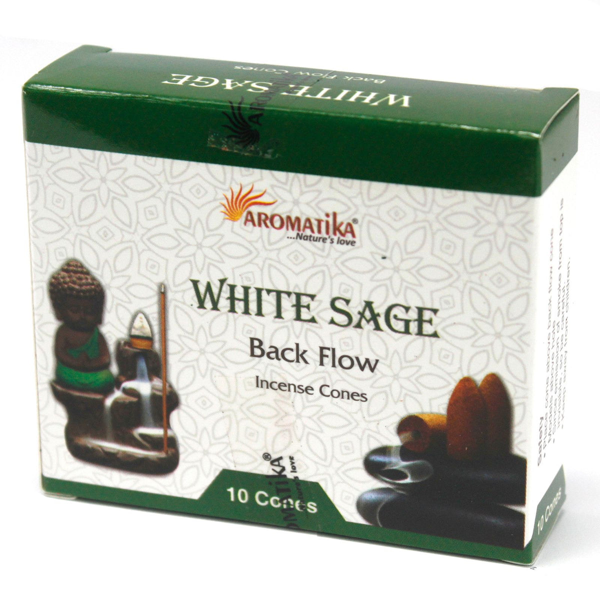 Conos de Incienso Reflujo Aromatika - Salvia Blanca