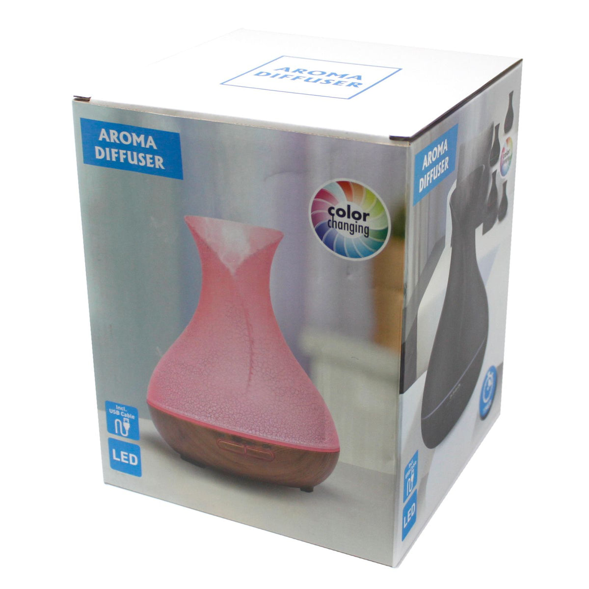Difusor Atomizador Palma con Efecto Concha – USB con Cambio de Color y Temporizador