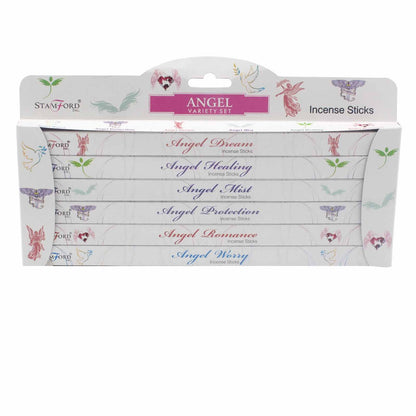 Stamford Angel Variety Set featuring six different scented incense sticks in a gift box